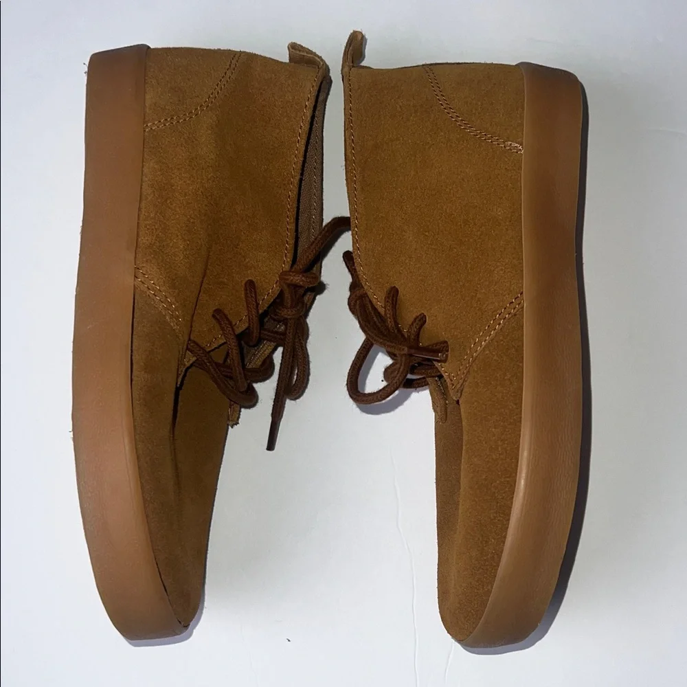 GAP Kids Tan Suede Chukka Cognac‎ Lace-Up Boots
